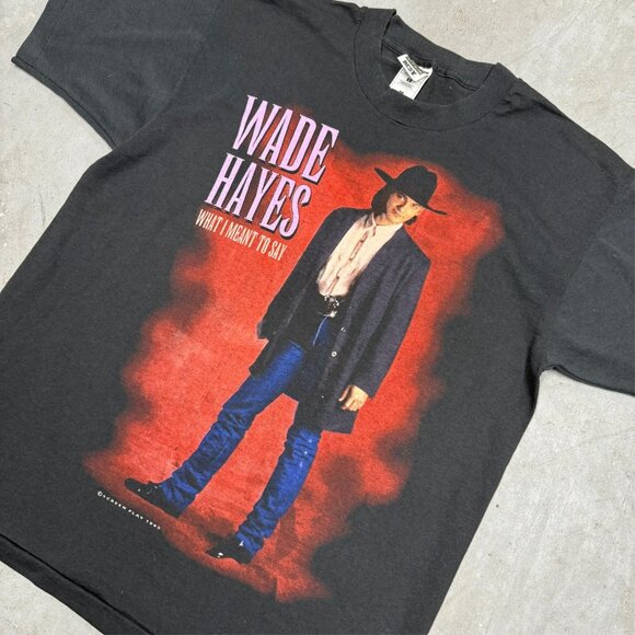 Vintage 1996 Wade Hayes What I Meant To Say Tour TShirt Single Stitch Large - Picture 3 of 9